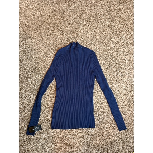 INC International Concepts Women Rhinestone Turtleneck Sweater Long Sleeve Large - Picture 8 of 8